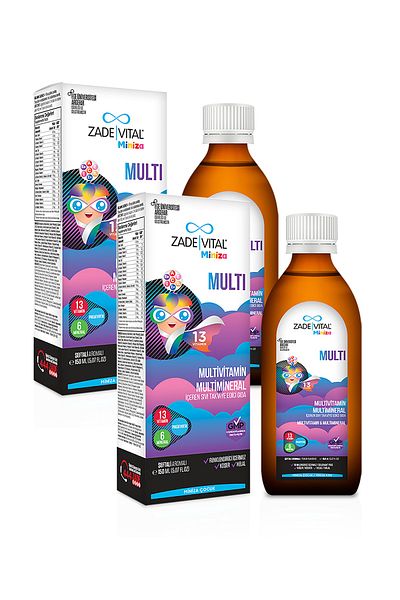 Zade Vital Miniza 300mlMultivitaminandMultimineral(2 Boxes)