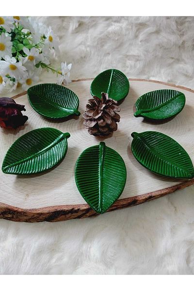 yuselaticaret Coffee Serving Set of 6 Leaf Designed Dragee Dispensers