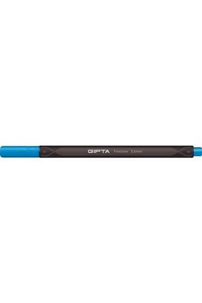 Gıpta Fineliner Pen 0.4 mm - Cardboard Box - Triangle - blue