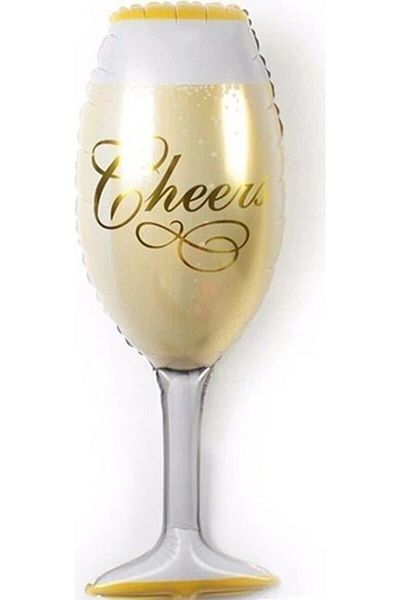 Deniz Party Store Giant Size Bride To Be Bachelorette Gold Cheers Champagne Glass Foil Party Balloon 37x92 Cm 1 Piece