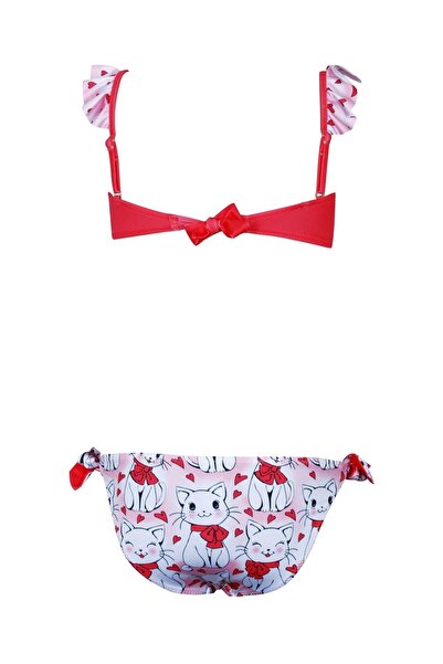 Kom Chat Kız Çocuk Bikini Κοραλί