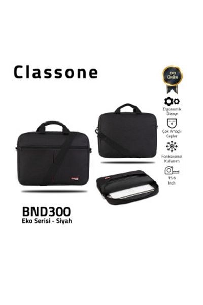 Classone حقيبة يد للكمبيوتر المحمول Bnd300 Eco Series مقاس 15.6 بوصة - أسود