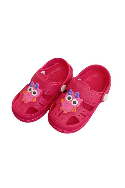 DYL Daye Fuchsia Orthopedic Soft Animal Figured Daily Children's Slippers