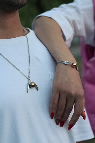 Dukkanka 2'li Sevgili Çift Snitch Kolye Ve Bileklik Seti