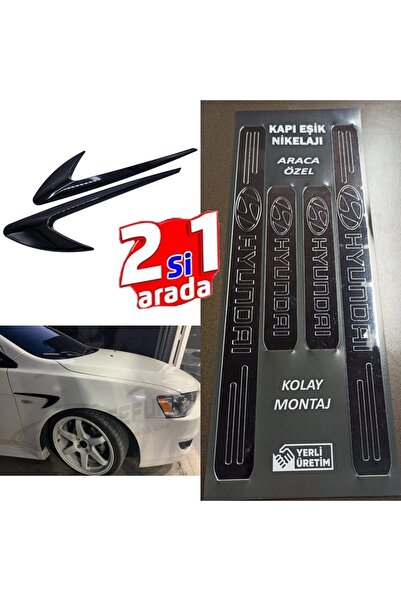 Lazer Store Hyundai Elantra Uyumlu Kapı Eşiği + Çamurluk Vent