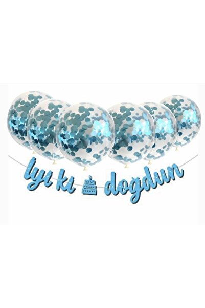 BEST PARTİ DOĞUM GÜNÜ PARTİ SÜSLERİ بالون شفاف مع لافتة باللون الأزرق لعيد ال...