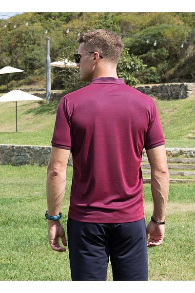 Masimar Mercerized Interlock Judge Collar T-Shirt