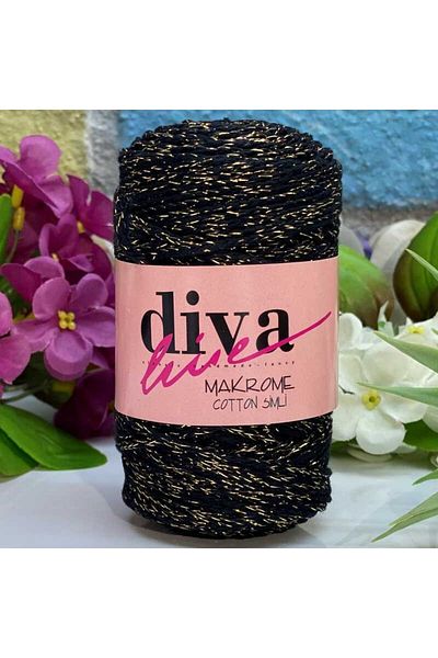 Diva İplik Diva Macrame Cotton Glitter 2111 Κάτω