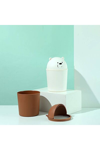 Miniso We Bare Bears Masa Üstü Mini Çöp Kutusu