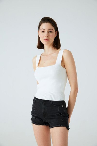 JOIN US Square Neck Crop Top