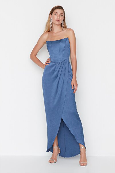Trendyol Collection Evening & Prom Dress - Navy blue - Wrapover