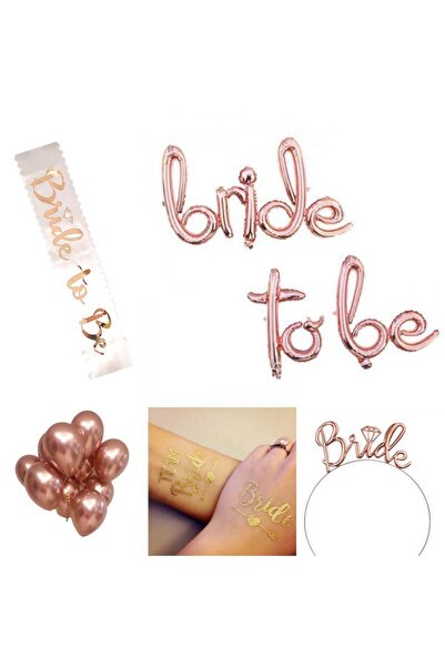 Happyland Bachelorette Party Rose Gold Bride to Be Party 22 Piece Set