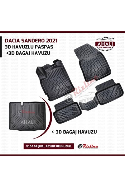 Rizline Dacia Sandero 2021 Sonrası 3d Paspas Ve Bagaj Havuzu+koku