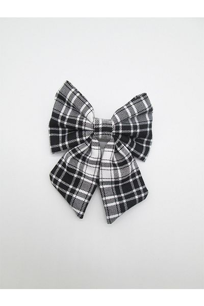 Mathilda Aksesuar Black and White Plaid Hair Clip