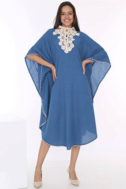 Ersperto Αυθεντικό φόρεμα με δαντέλα στο λαιμό