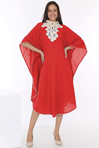 Ersperto Αυθεντικό φόρεμα με δαντέλα στο λαιμό