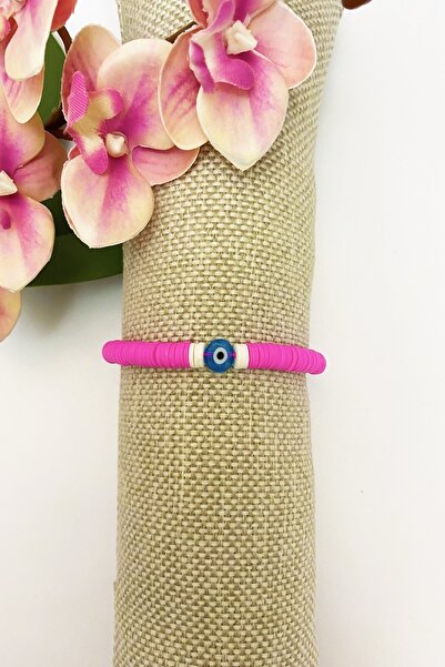 Karlay Kids Pink Evil Eye Beaded Bracelet
