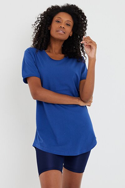 COOL TARZ Tricou casual cu guler murdar albastru pentru femei Style Cool-xktcps001r22s