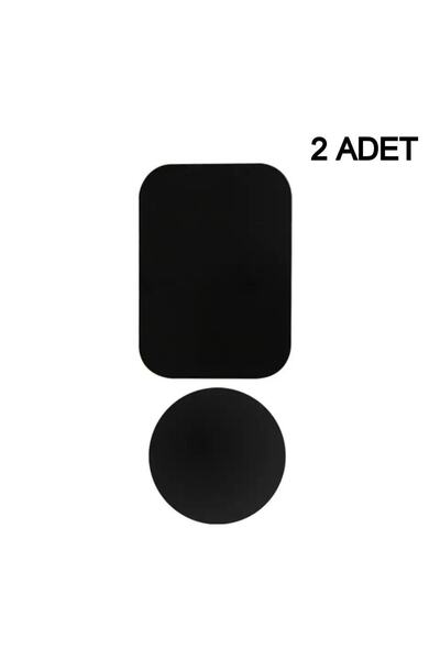 HyperAge Manyetik Telefon Tutucular Için Metal Plaka, Siyah [2 Adet] (1 Daire...