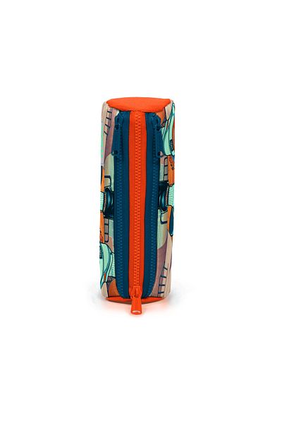 Coral High Παιδική τσάντα μολυβιού Civit Orange με τρία διαμερίσματα