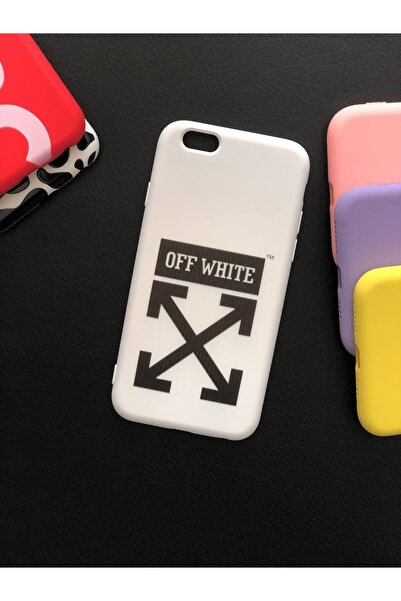 izzytech حافظة إطلاق متوافقة مع هاتف iPhone 6 و6s مع شعار أوف/أبيض