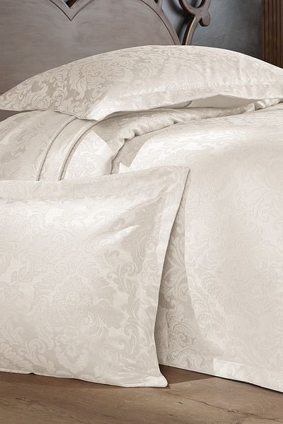 BİRHOME Двойно покривало Sierra Jacquard Chenille (кремаво)