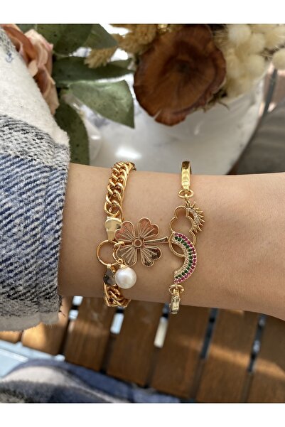 Jack Ferrero Kadın Altın Kaplama Bileklik Seti 2 Li