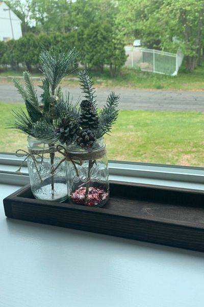 Alyones Wooden Tray, Rustic Bathroom Tray, Decorative Coffee Table Tray