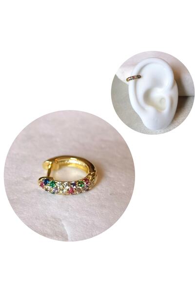 Bylin Zirkon Taşlı Mini Halka Piercing Küpe / Tek