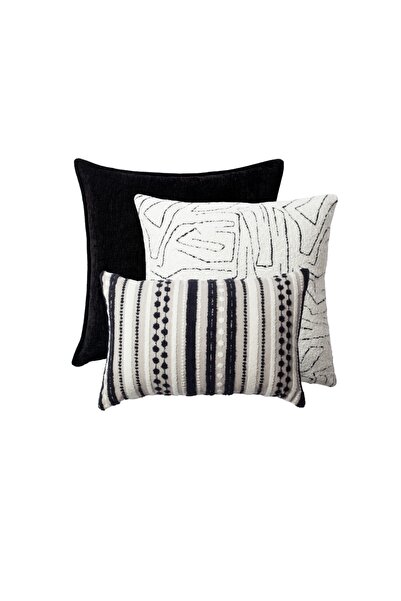 Fineroom Living مجموعة وسائد "غير متبلورة ونوماد" مكونة من 3 قطع (تتضمن وسادة داخلية)