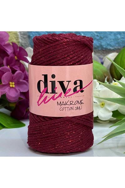 Diva İplik Diva Macrame Cotton Glitter 999 Κρμ