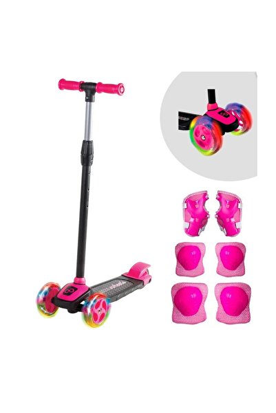LRS STORE Çocuk Işıklı Scooter Koruyucu Set, Başlangıç Ve Ileri Seviye 3 Teke...