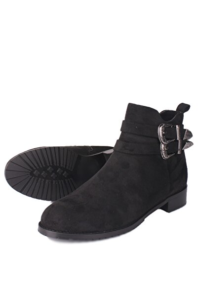 Fitbas Kadın Siyah Süet Bot