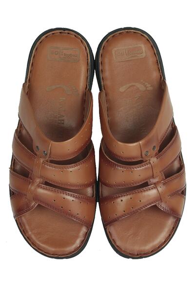 Fitbas 850179 167 Ανδρικές παντόφλες μεγάλου μεγέθους από γνήσιο δέρμα