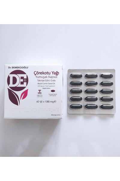 Dr.Ekmekcioğlu Çörekotu Yağı Kapsülü 1380 mg (60 Adet)