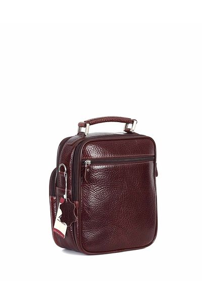 Aka Deri 306 Genuine Leather Men's Hand and Shoulder Strap Bag Brown
