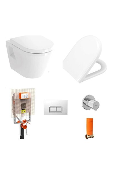 VitrA Integra Rim-ex Kanalsız Asma Klozet+ Yavaş Kapak 85+ Gömme Rezervuar Se...