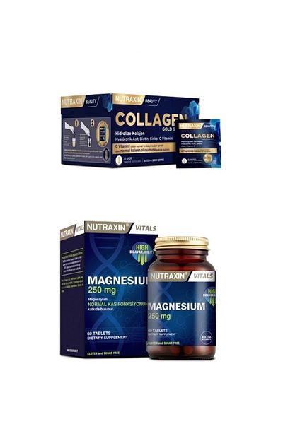 Nutraxin Collagen 30 Sachet 10000 Mg Magnesium Citrate 250Mg - 60 Tablets