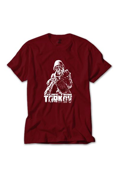 Z zepplin Escape From Tarkov Middle Finger Red T-shirt