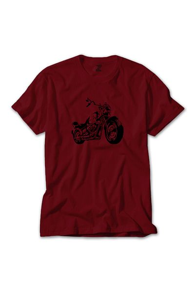 Z zepplin Κόκκινο T-shirt Chopper Motorcycle