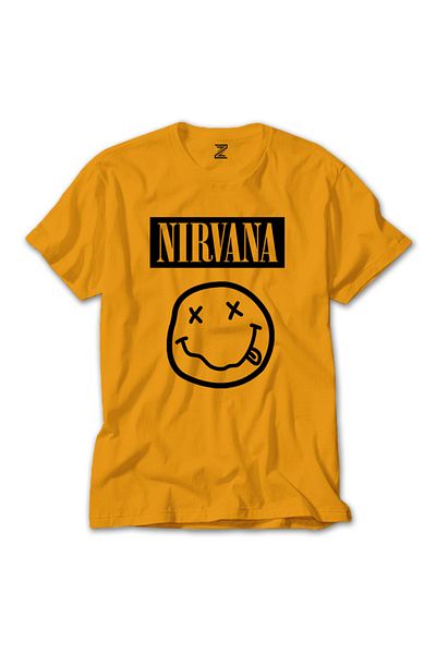 Z zepplin Nirvana Smile - Κίτρινο T-Shirt