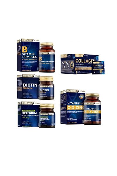 Nutraxin Collagen 30 Sachets 10000 Mg - Selenium, Biotin and Vitaminists + Zinc Vitamin B Complex