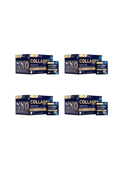 Nutraxin Gold Collagen Plus 10000 Mg Pineapple Flavored 30 Sachet X4 Pieces