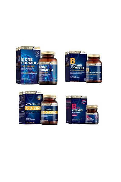 Nutraxin B-One Formula 90 Tablets - Vitamin Max+ Vitamin B Complex + Vitamin B12