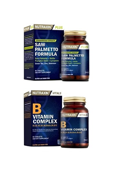 Nutraxin Saw Palmetto Formula 60 Tablet + B Vitamin Complex 60 Tablet