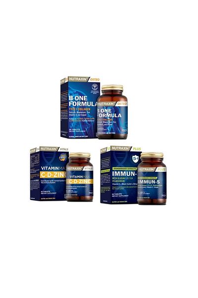 Nutraxin B-One Formula 90 + Vitamin Max + Immun-S - 60 Tablet Set