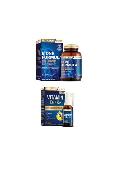 Nutraxin B-one Formula 90 Tablets - Vitamin D3 K2 30 Ml Supplement