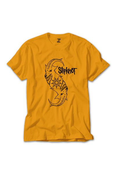 Z zepplin Κίτρινο T-shirt με λογότυπο Slipknot Goat