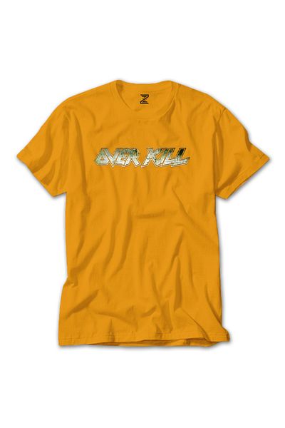 Z zepplin Κίτρινο T-shirt με μοτίβο λογότυπου Overkill