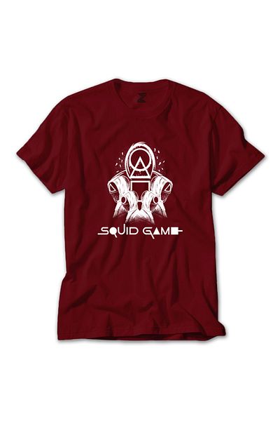 Z zepplin تي شيرت أحمر لفريق Squid Game Staff